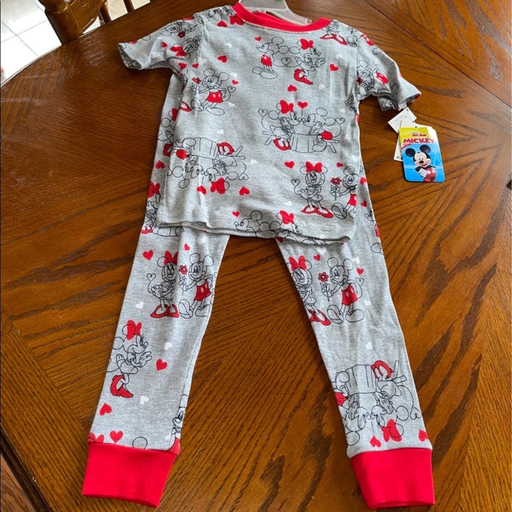 5T Unisex Disney Mickey & Minnie Pajamas